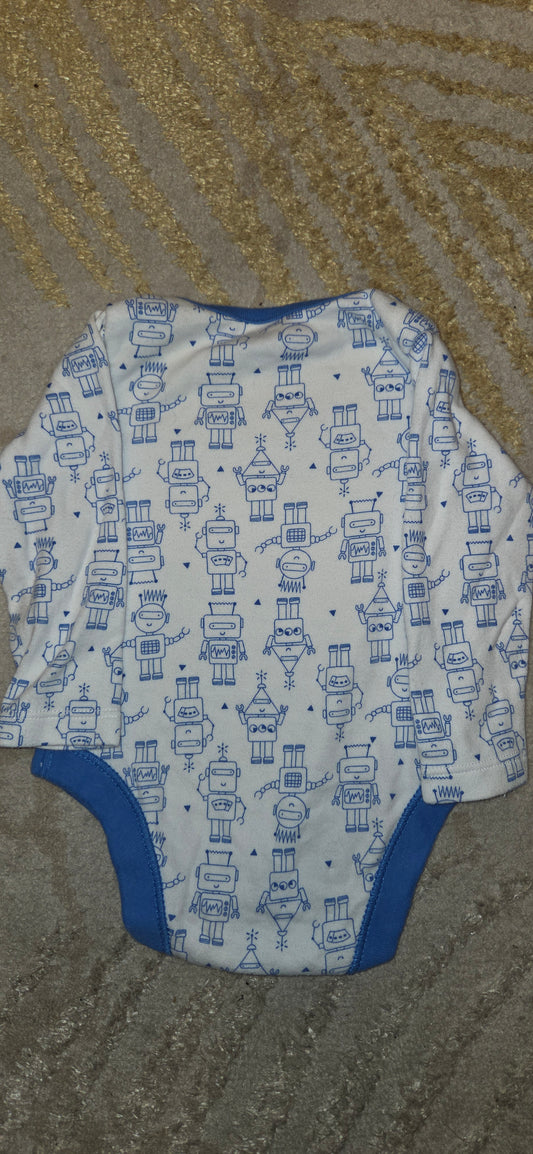 F&F Robot Longsleeve Vest 0-3 Months