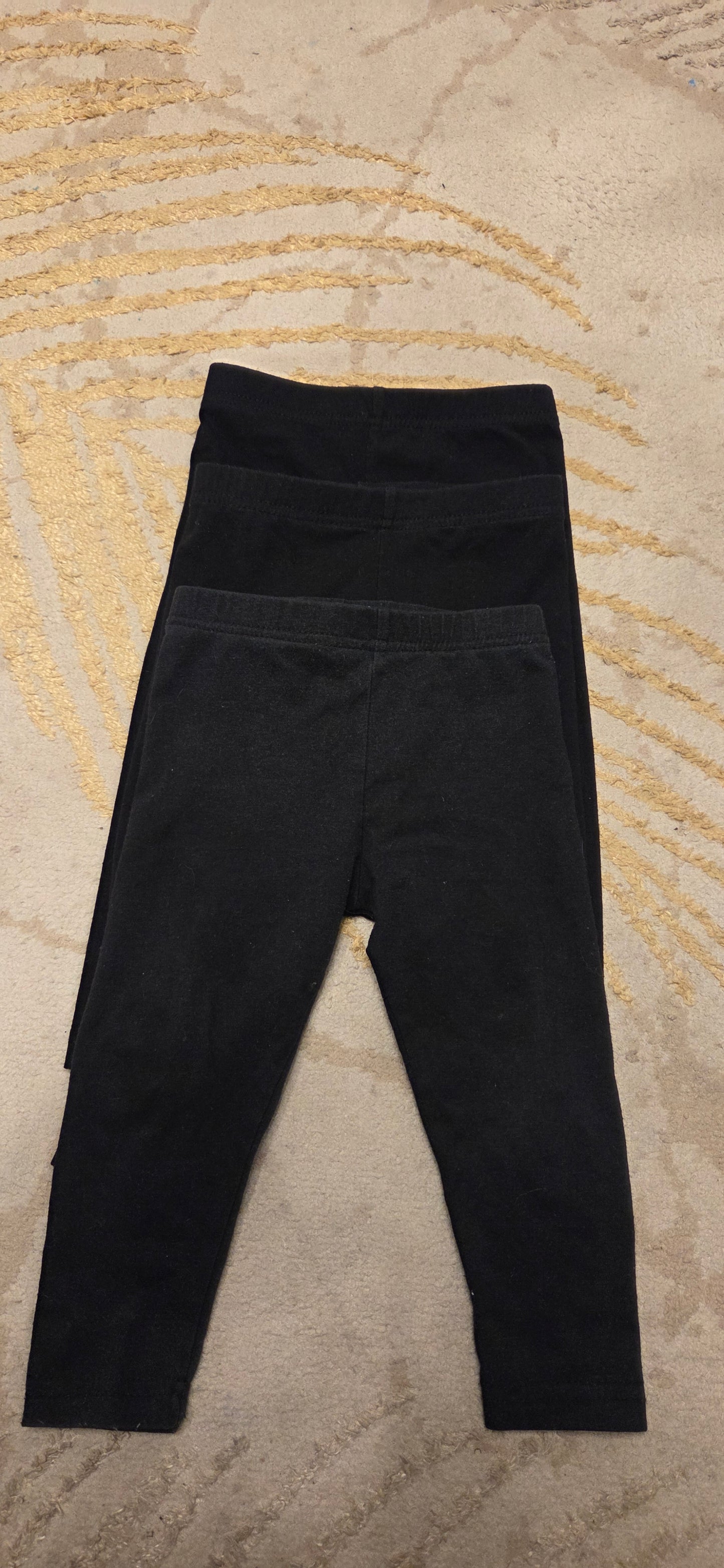 Set of 3 Black Leggings 12-18 Months