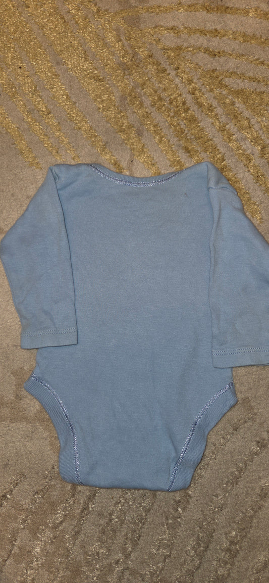 Nutmeg Blue Longsleeve Vest 0-3 Months