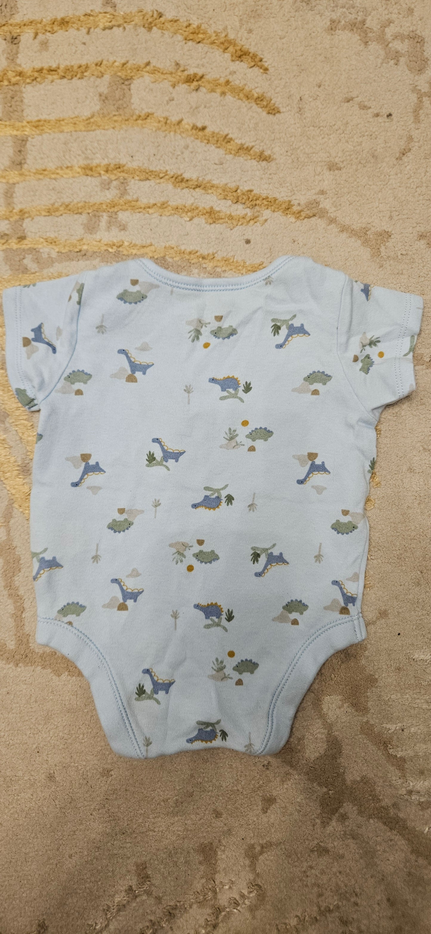 Blue Dinosaur Shortsleeve Vest 3-6 Months