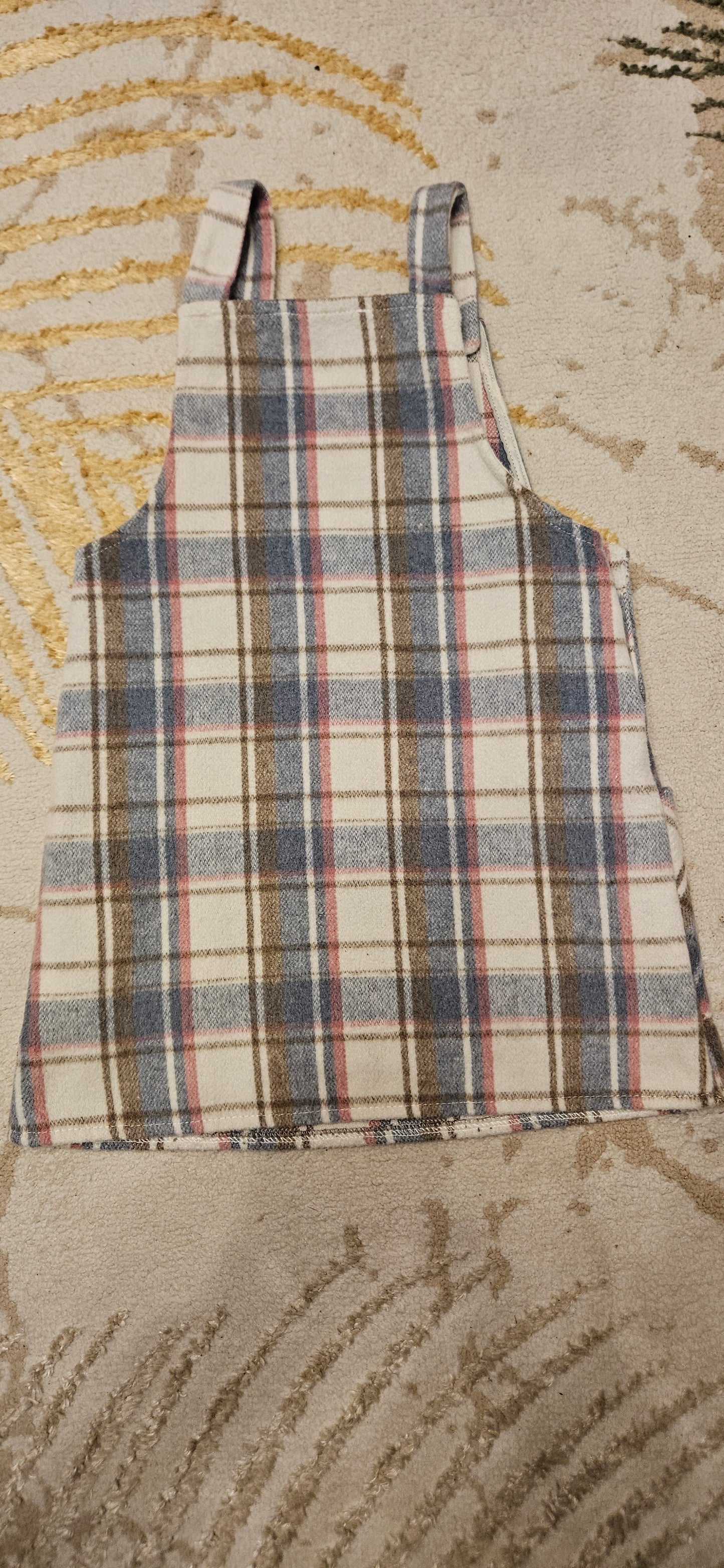 Primark Chequered Dress Grey and Cream 3-4 Years