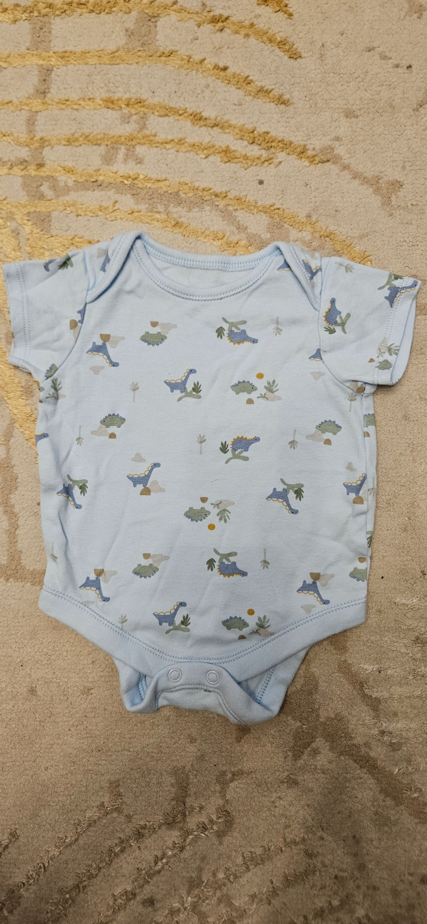 Blue Dinosaur Shortsleeve Vest 3-6 Months