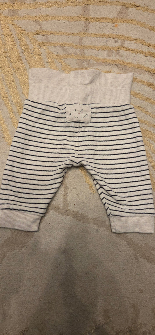 Mothercare Grey and Black Trousers 0-3 Months