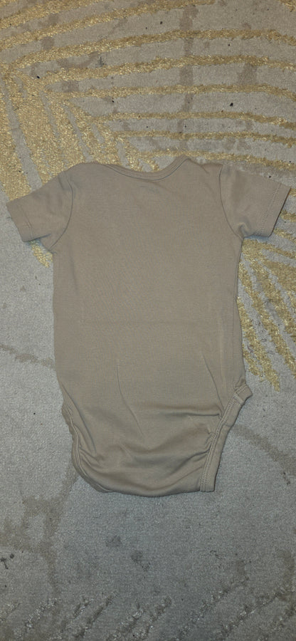 H&M Short Sleeve Vest Light Brown 3-6 Months