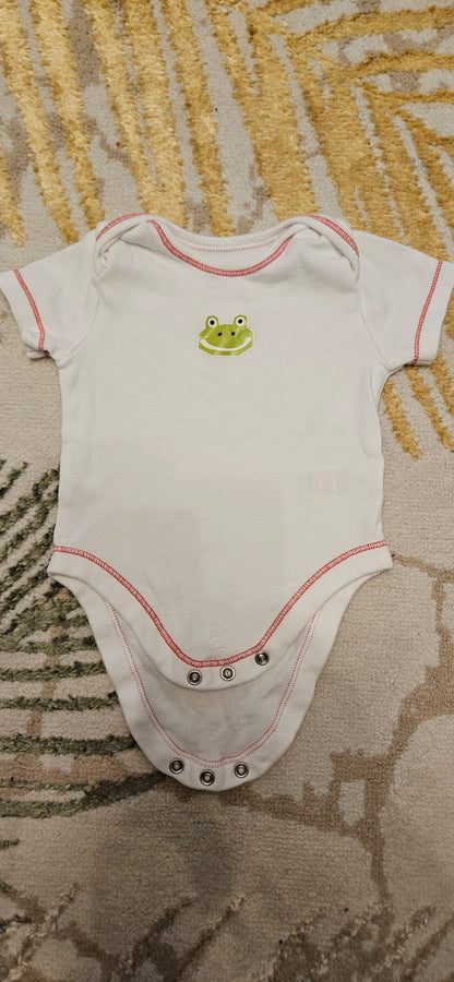 F&F Frog Face Shortsleeve Vest 0-3 Months