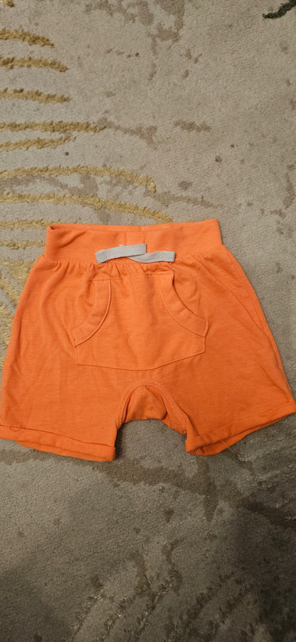 Tu Orange Shorts 3-6 Months