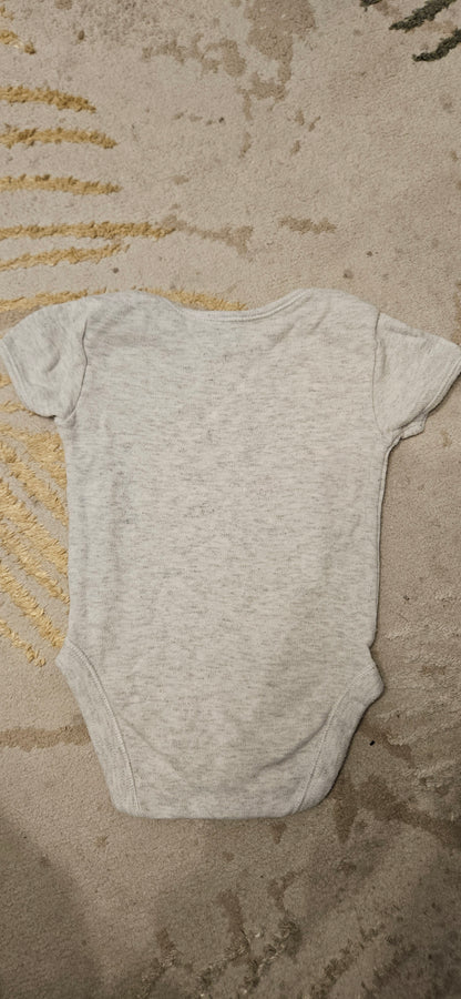 George Plain Grey Shortsleeve Vest 3-6 Months