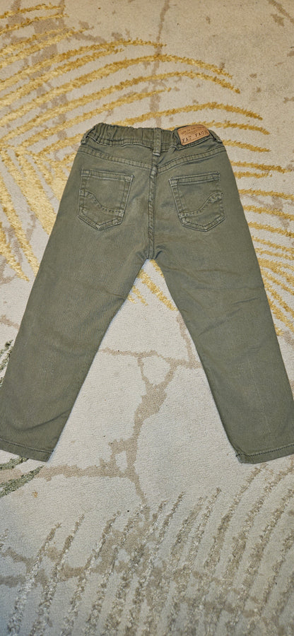 Fat Face Khaki Green Jeans 3-4 Years