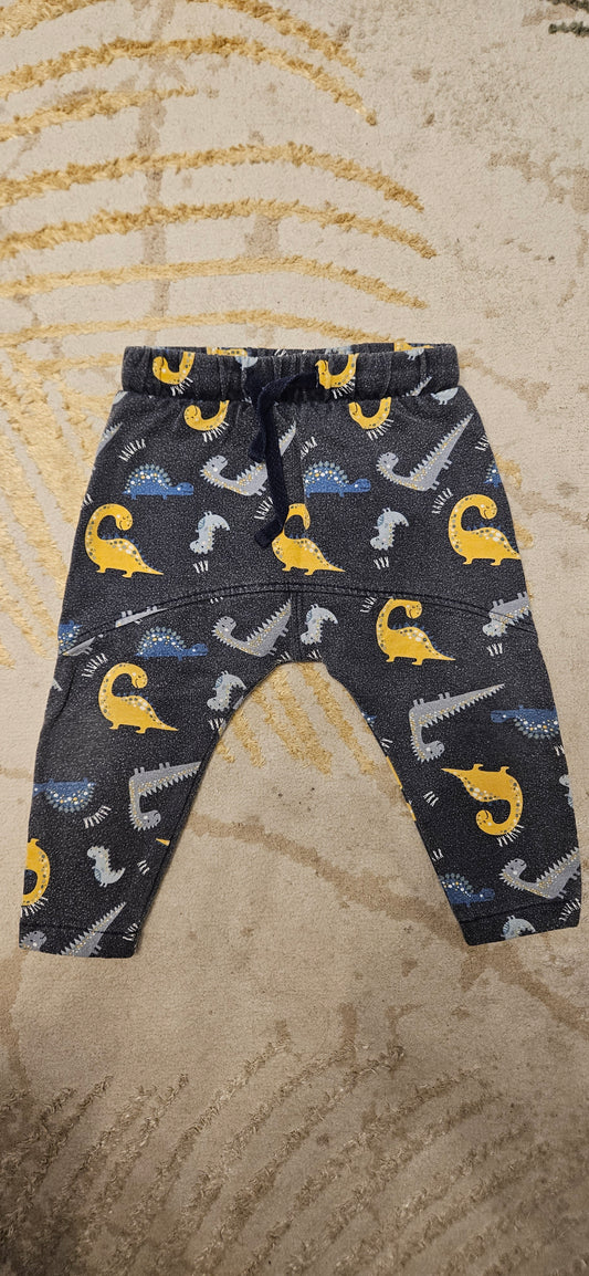 Lily&Dan Navy Dinosaur Tracksuit Bottoms 6-12 Months
