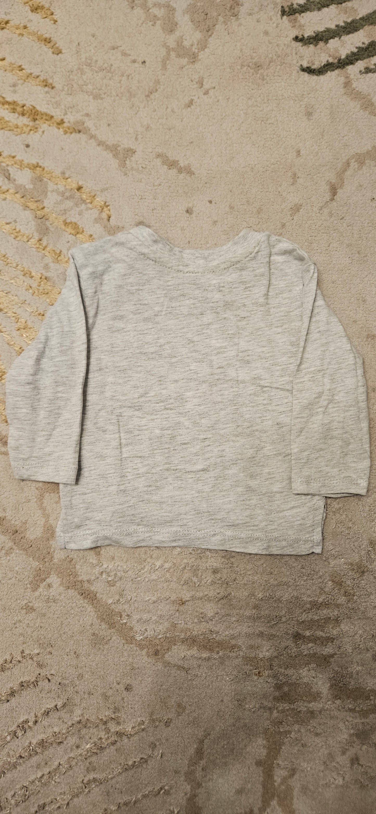 Primark Grey Dump Truck Longsleeve T-Shirt 3-6 Months