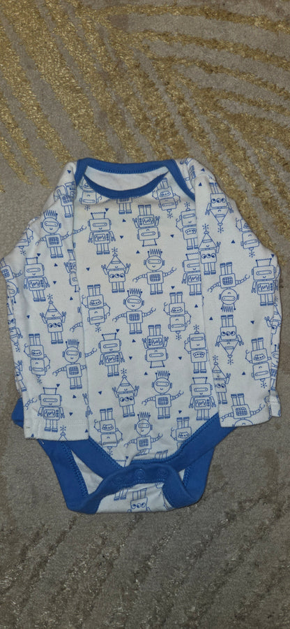 F&F Robot Longsleeve Vest 0-3 Months