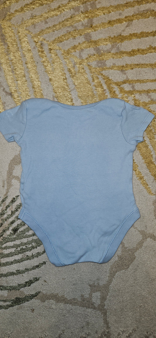 F&F Blue Shine Brightly Shortsleeve Vest 3-6 Months