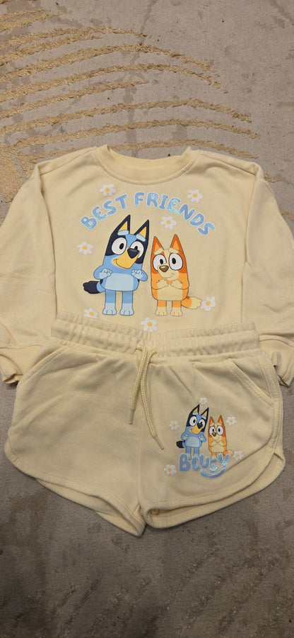 Bluey Shorts and Jumper set 2-3 Years