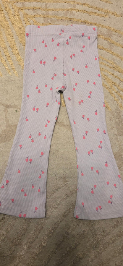 George Pink Flowery Trousers 18-24 Months