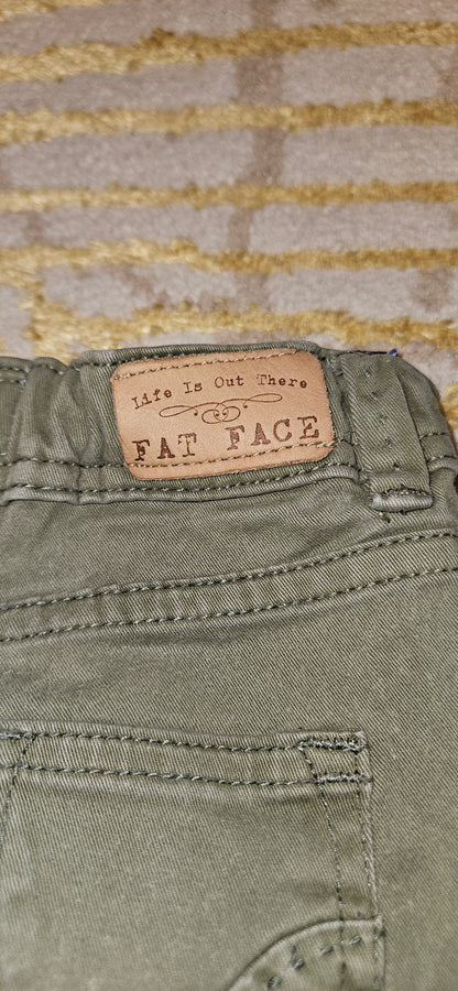 Fat Face Khaki Green Jeans 3-4 Years