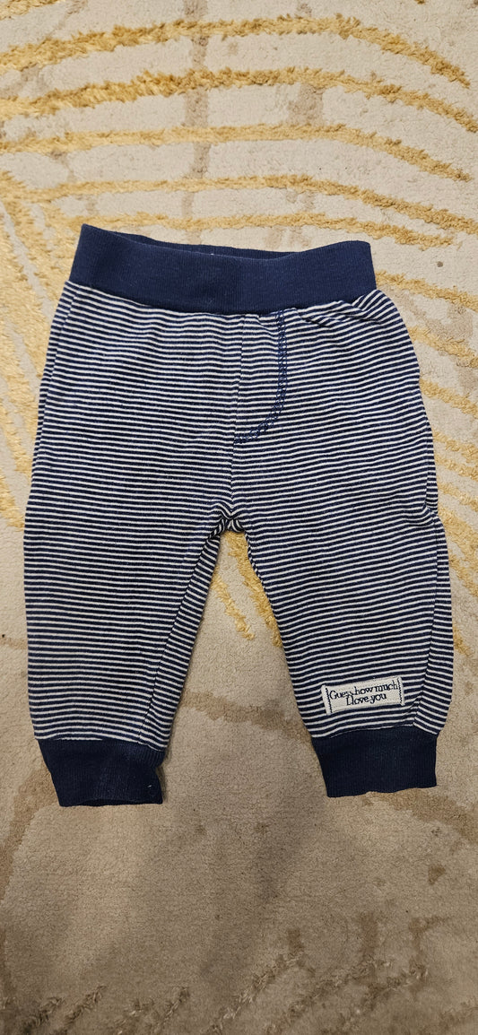 Tu Blue & White Striped Tracksuit Bottoms 6-9 Months
