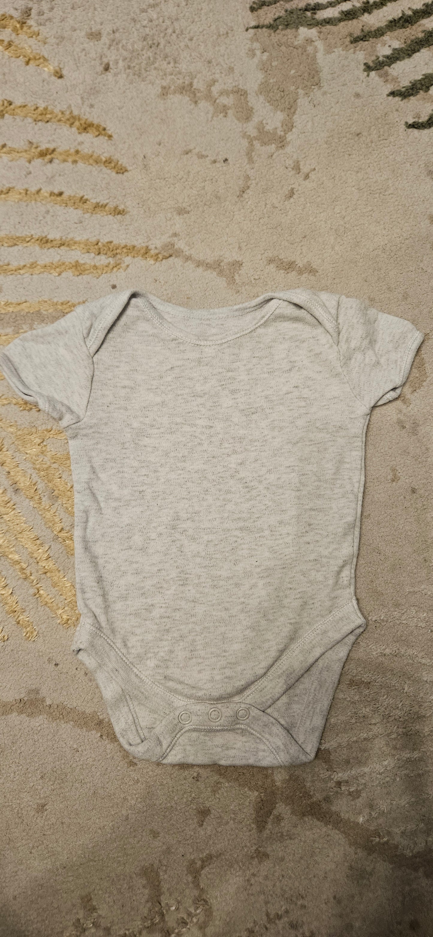 George Plain Grey Shortsleeve Vest 3-6 Months