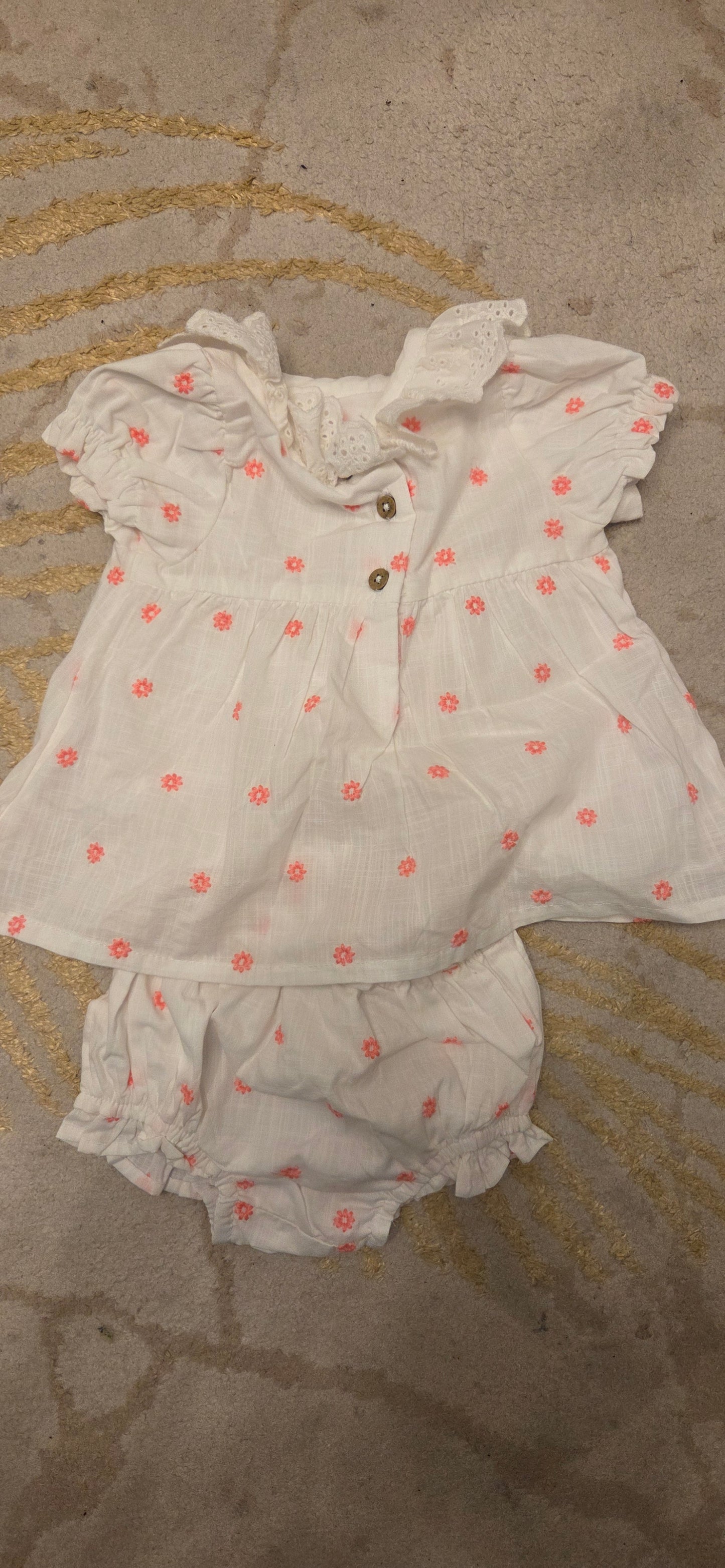 George Pink Flower Dress and Shorts 3-6 Months