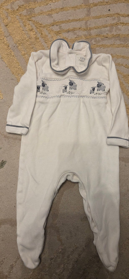 F&F Sheep Sleepsuit 0-3 Months
