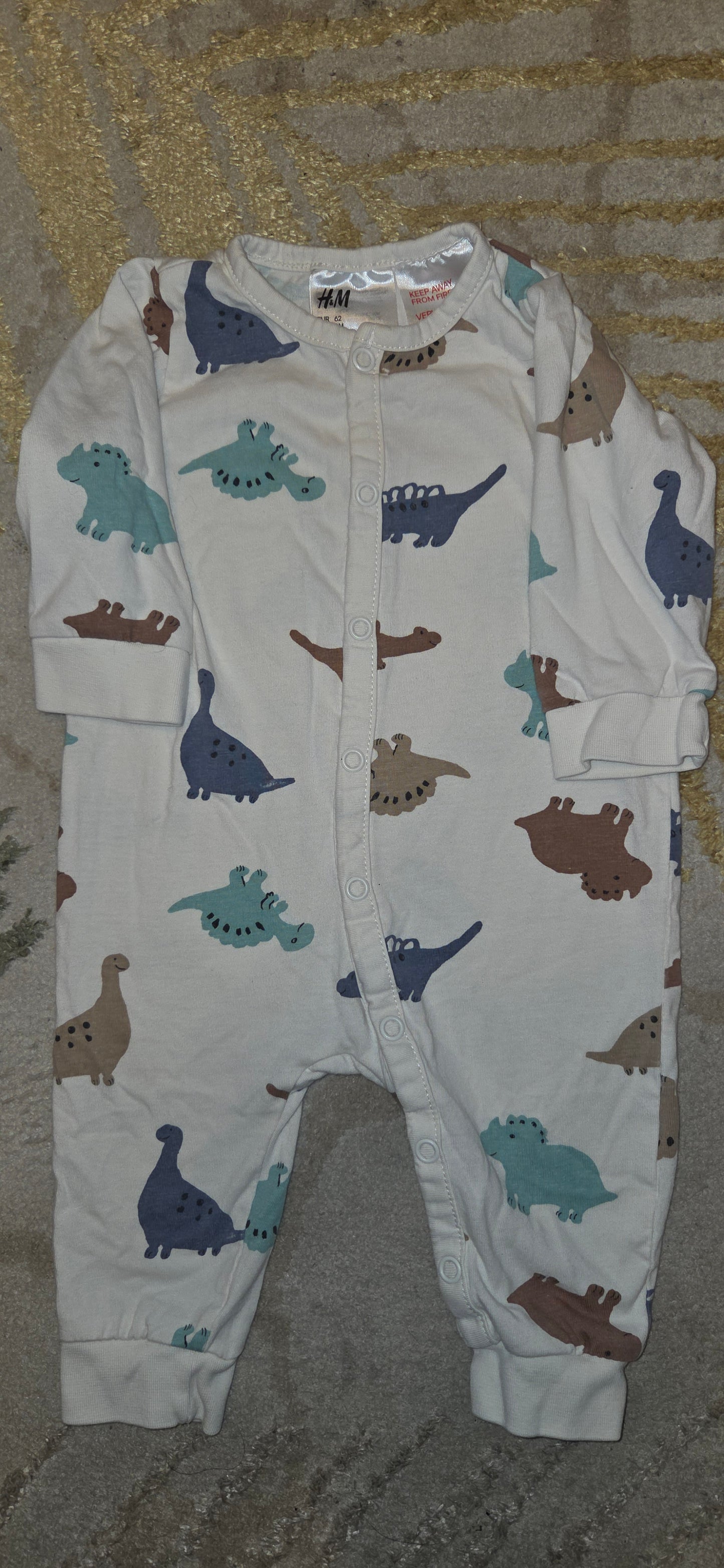 H&M Dinosaur Sleepsuit 0-3 Months