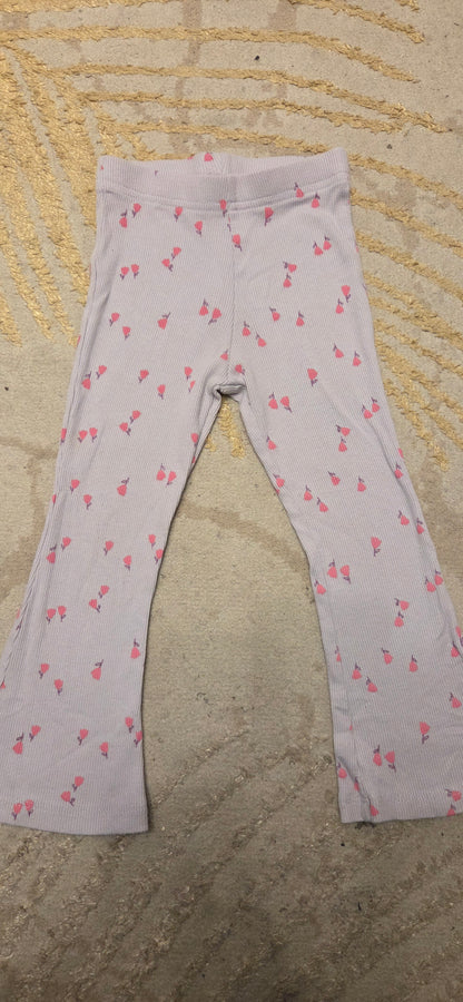 George Pink Flowery Trousers 18-24 Months