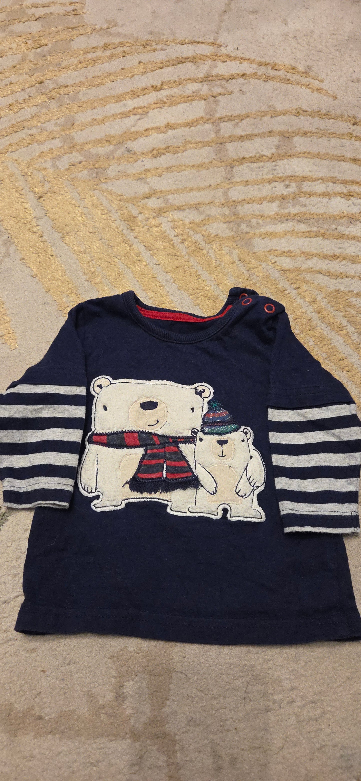 George Polar Bear Longsleeve T-Shirt 0-3 Months