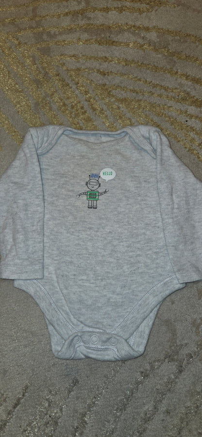 F&F Robot Longsleeve Vest 0-3 Months