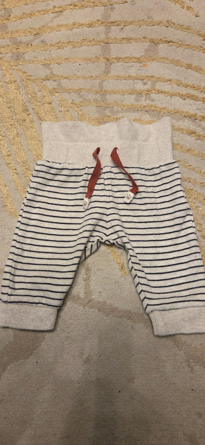 Mothercare Grey and Black Trousers 0-3 Months