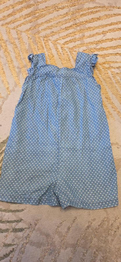 George Blue and White Pokadot Jumpsuit 3-4 Years