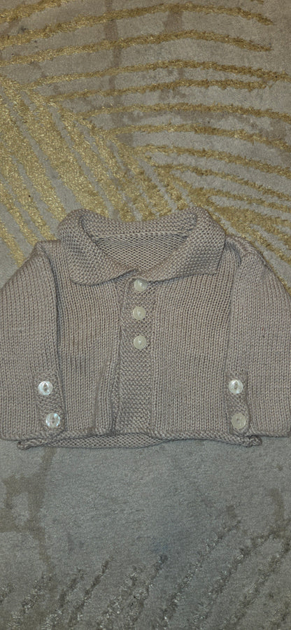 Biege Cardigan 0-3 Months