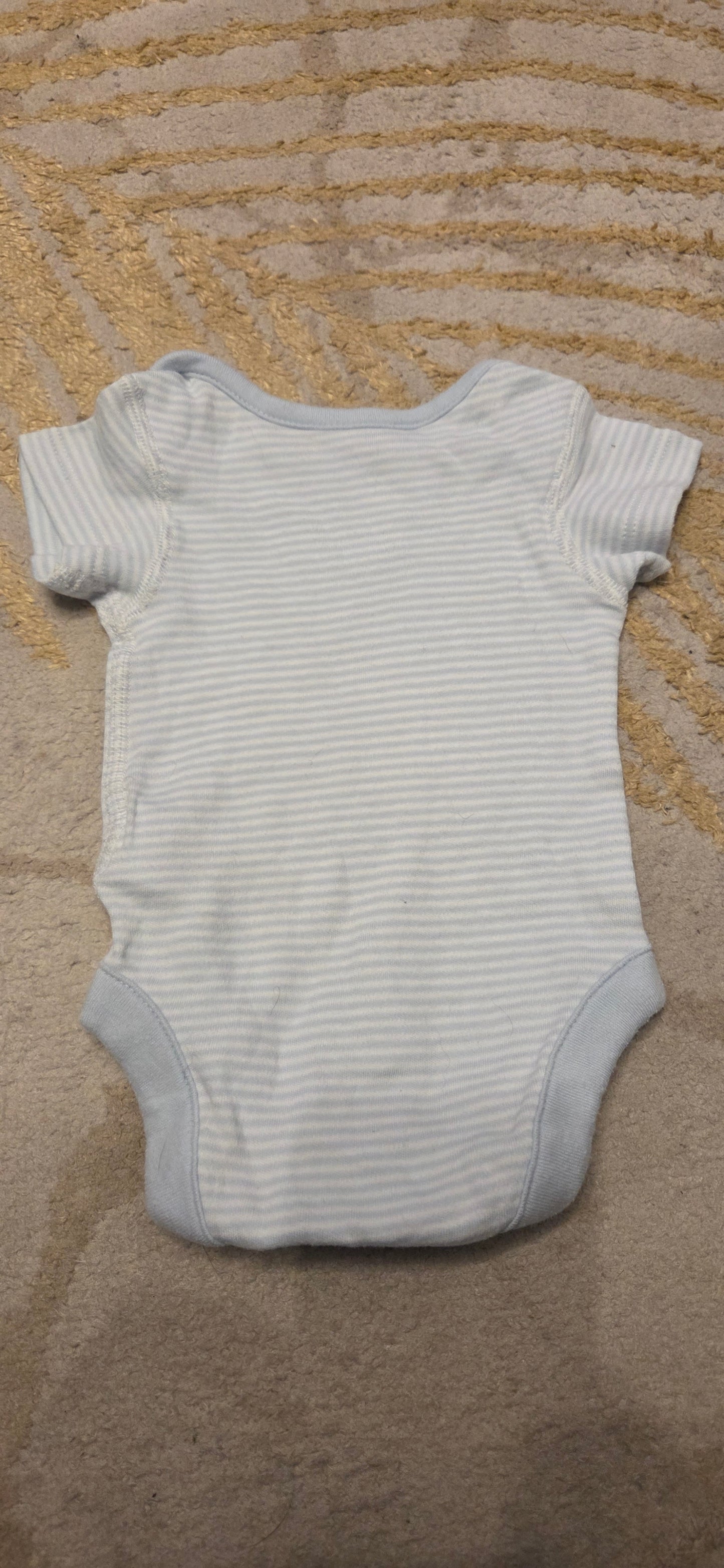 M&S Blue and White Striped Vest Newborn