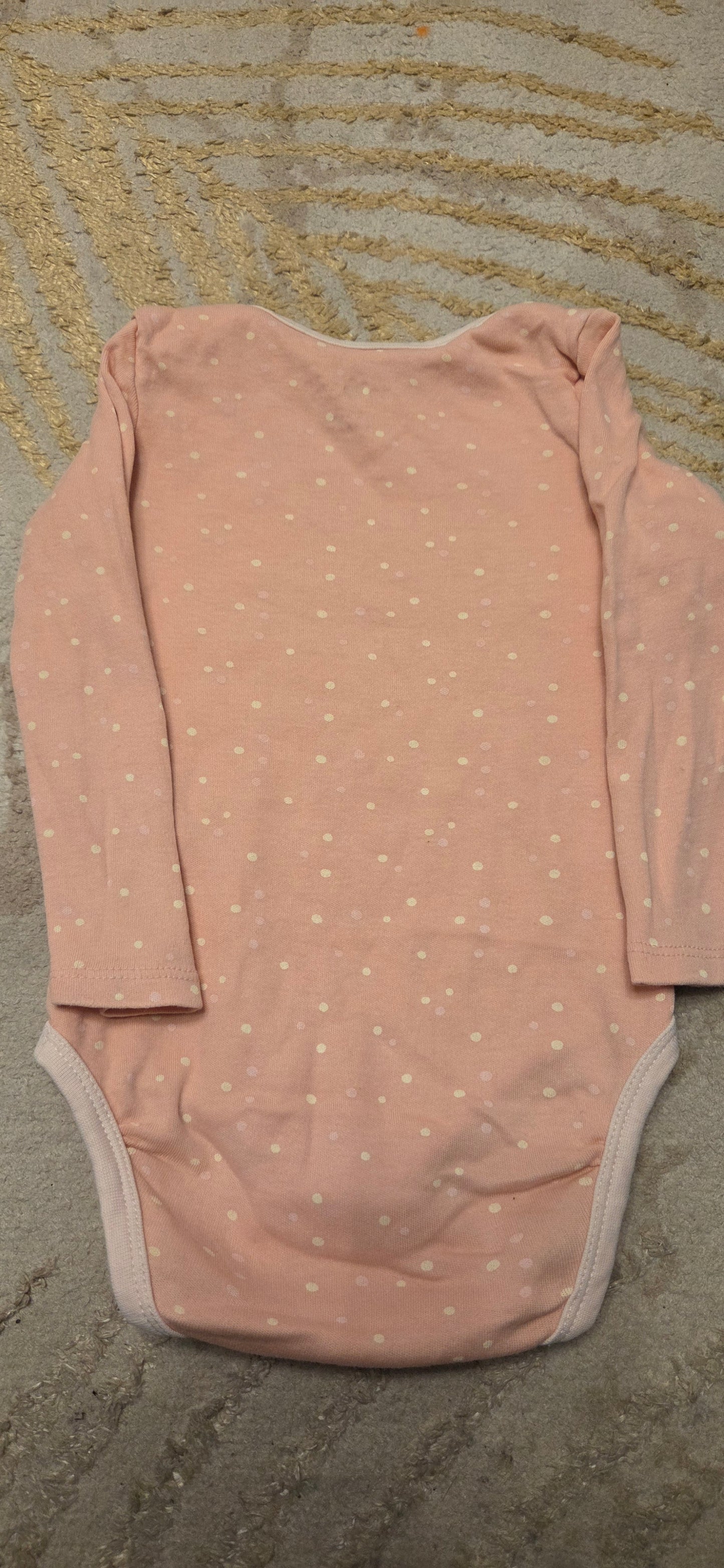 SoCute Pink Pokadot Longsleeve Vest 12-18 Months