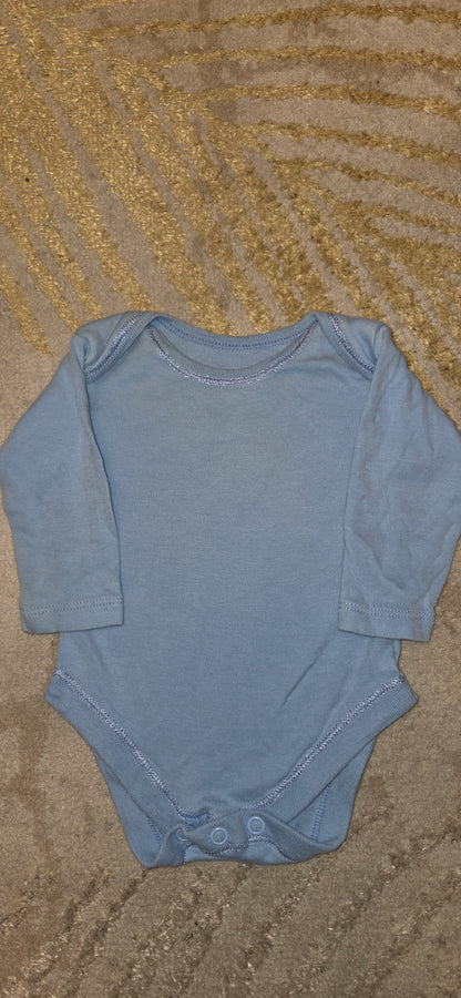 Nutmeg Blue Longsleeve Vest 0-3 Months
