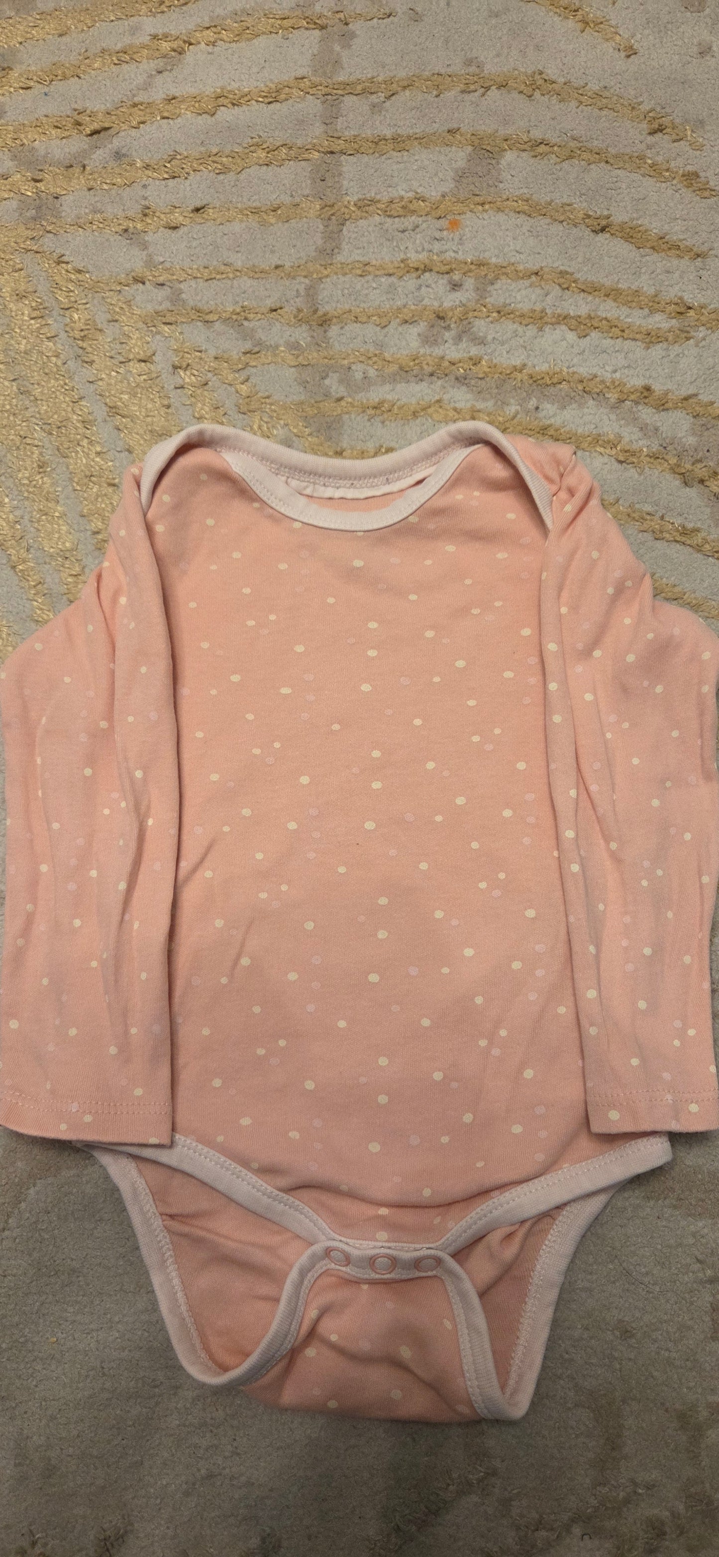 SoCute Pink Pokadot Longsleeve Vest 12-18 Months