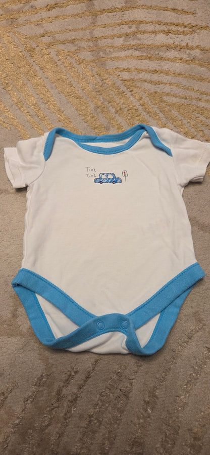 George Car Shortsleeve Vest 0-3 Months