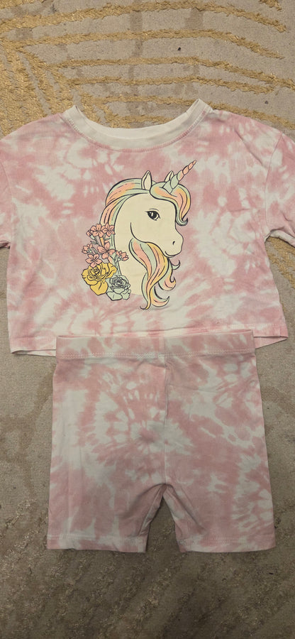 Primark Unicorn Shortsleeve T-Shirt and Shorts 2-3 Years