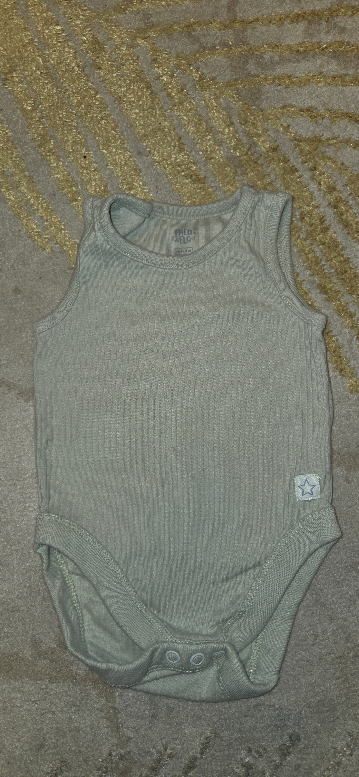 Fred&Flo Green Sleeveless Vest 0-3 Months